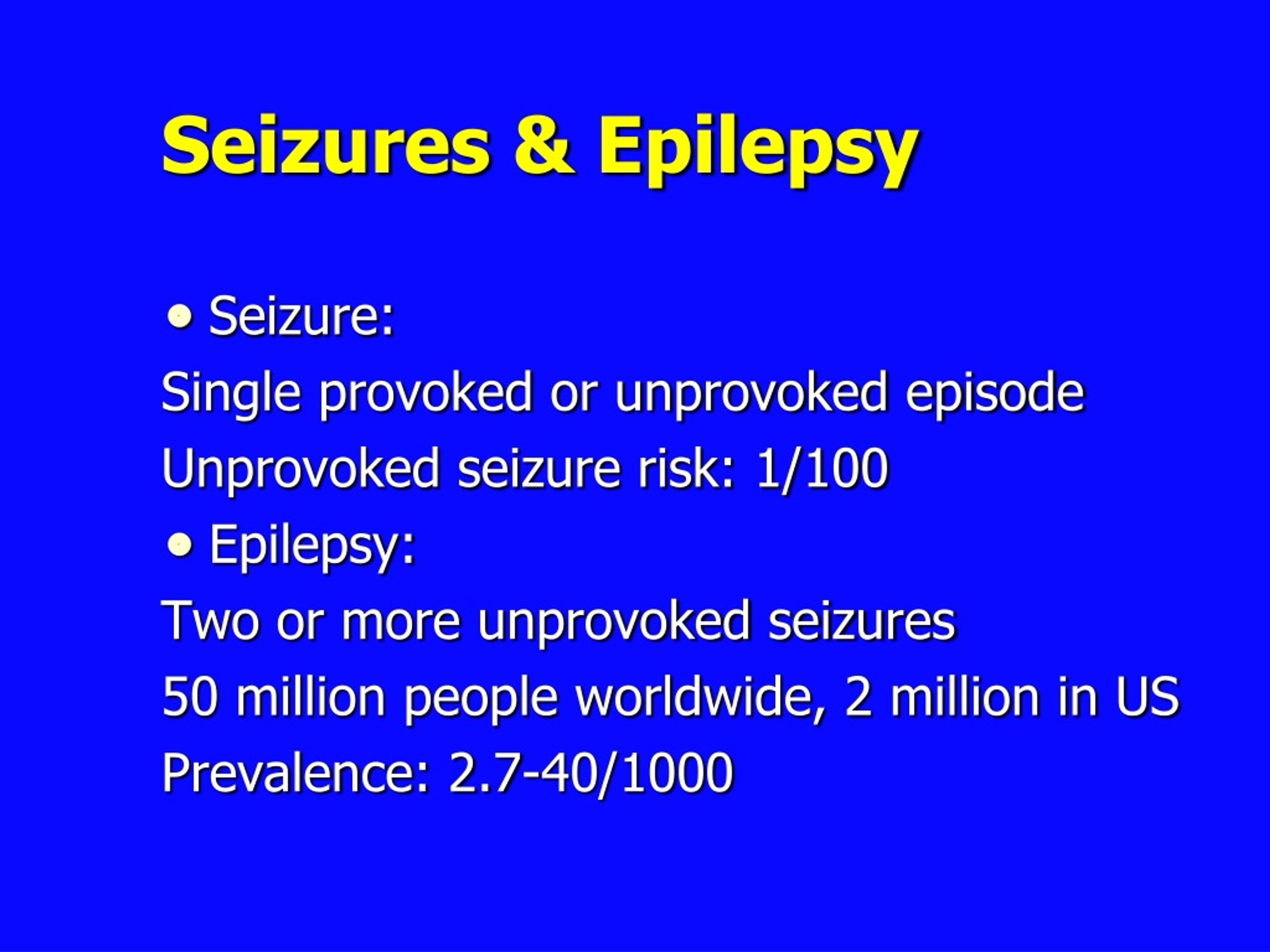 PPT - Recent Advances in the Diagnosis and Treatment of Epilepsy ...