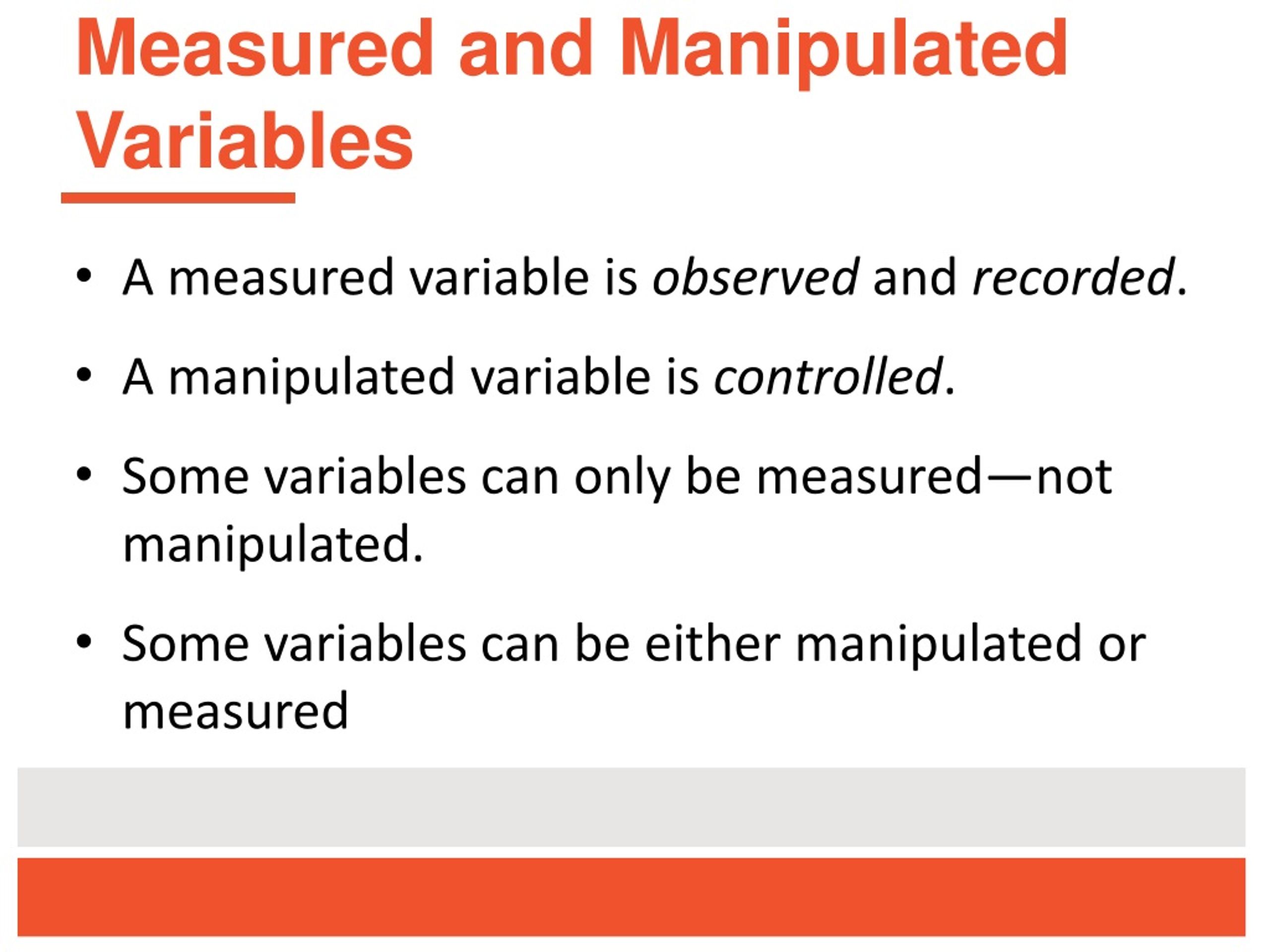 how variable is handled or manipulated of descriptive research