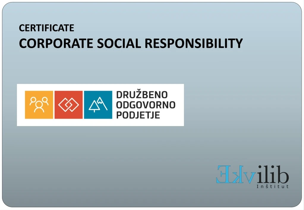 PPT CERTIFICATE CORPORATE SOCIAL RESPONSIBILITY PowerPoint