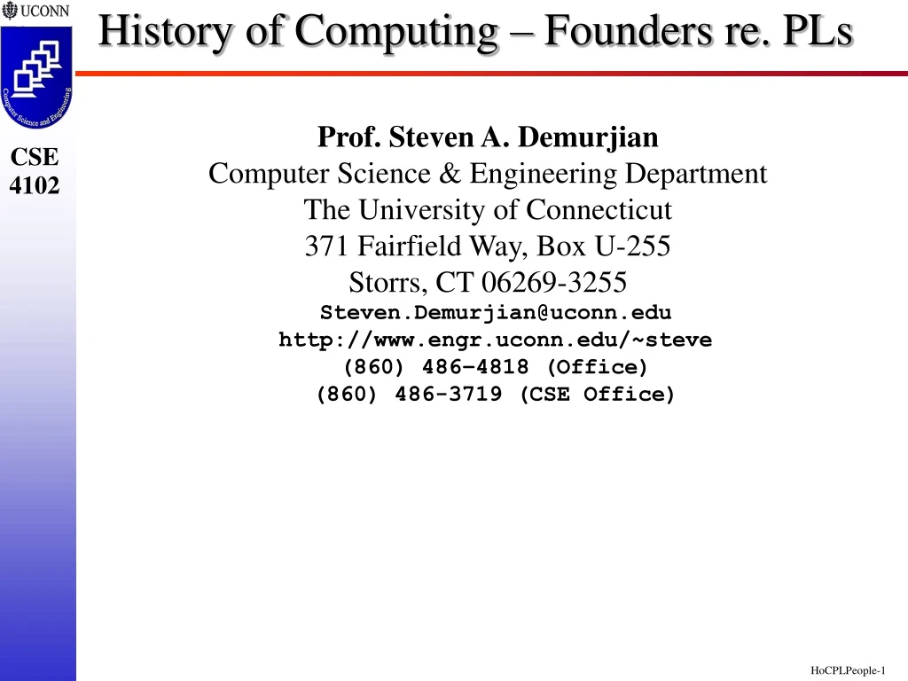 history of computing founders re pls n.