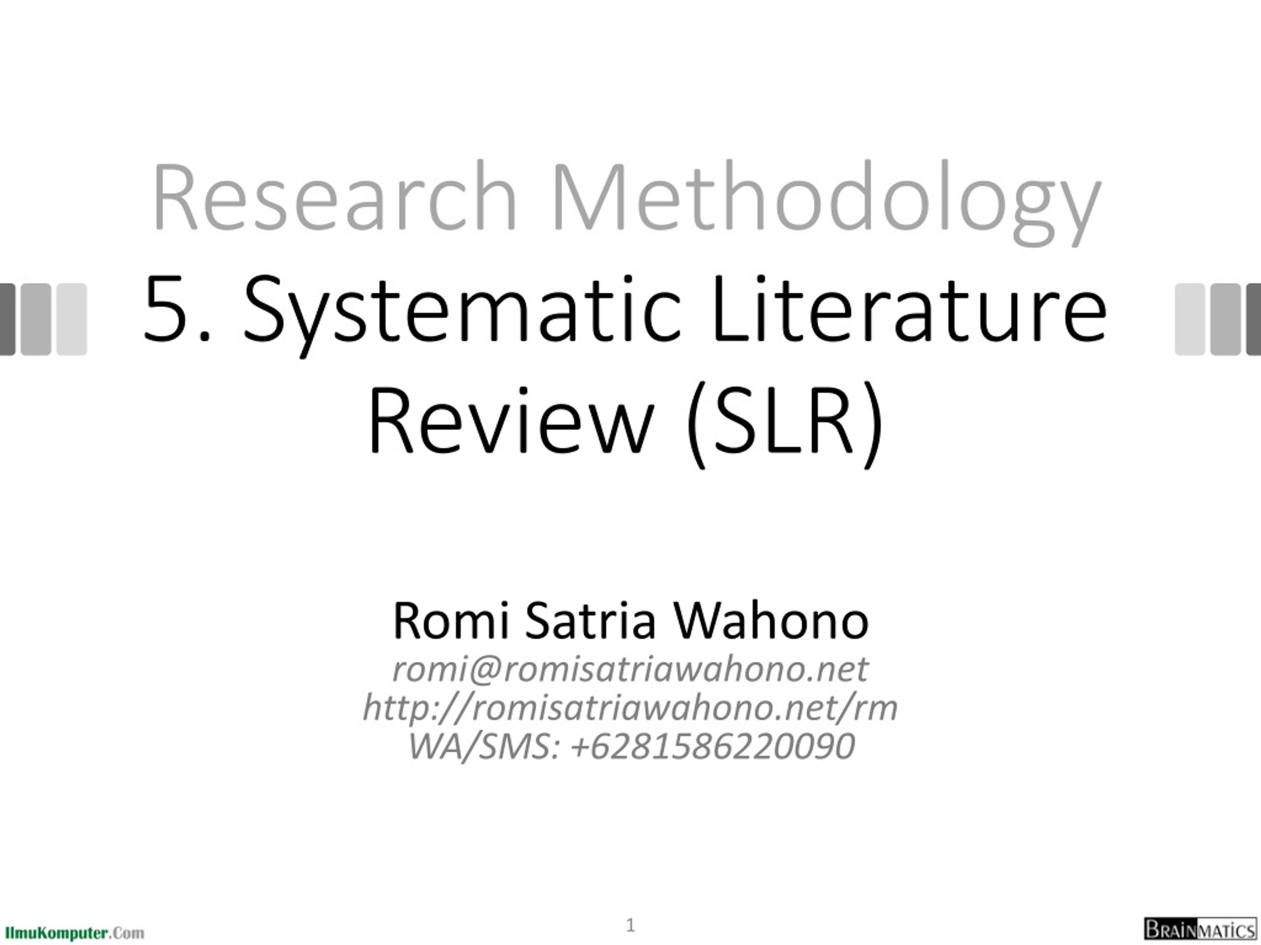 systematic literature review presentation