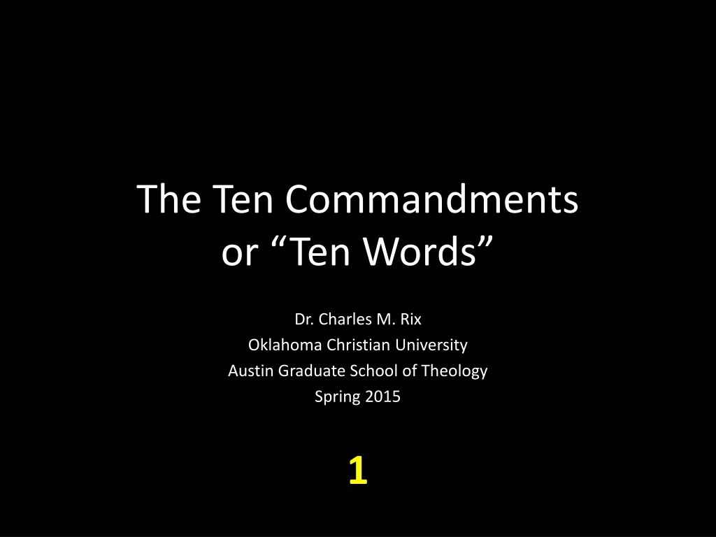 the ten commandments or ten words n.