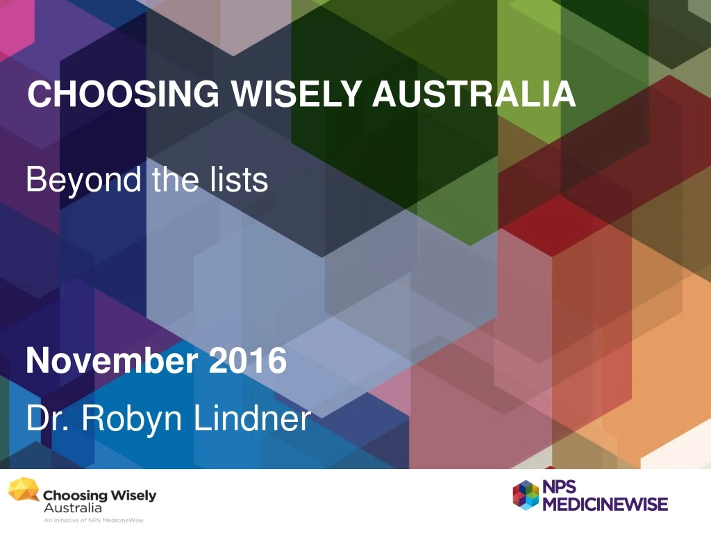 PPT - Choosing Wisely Australia PowerPoint Presentation, Free Download ...