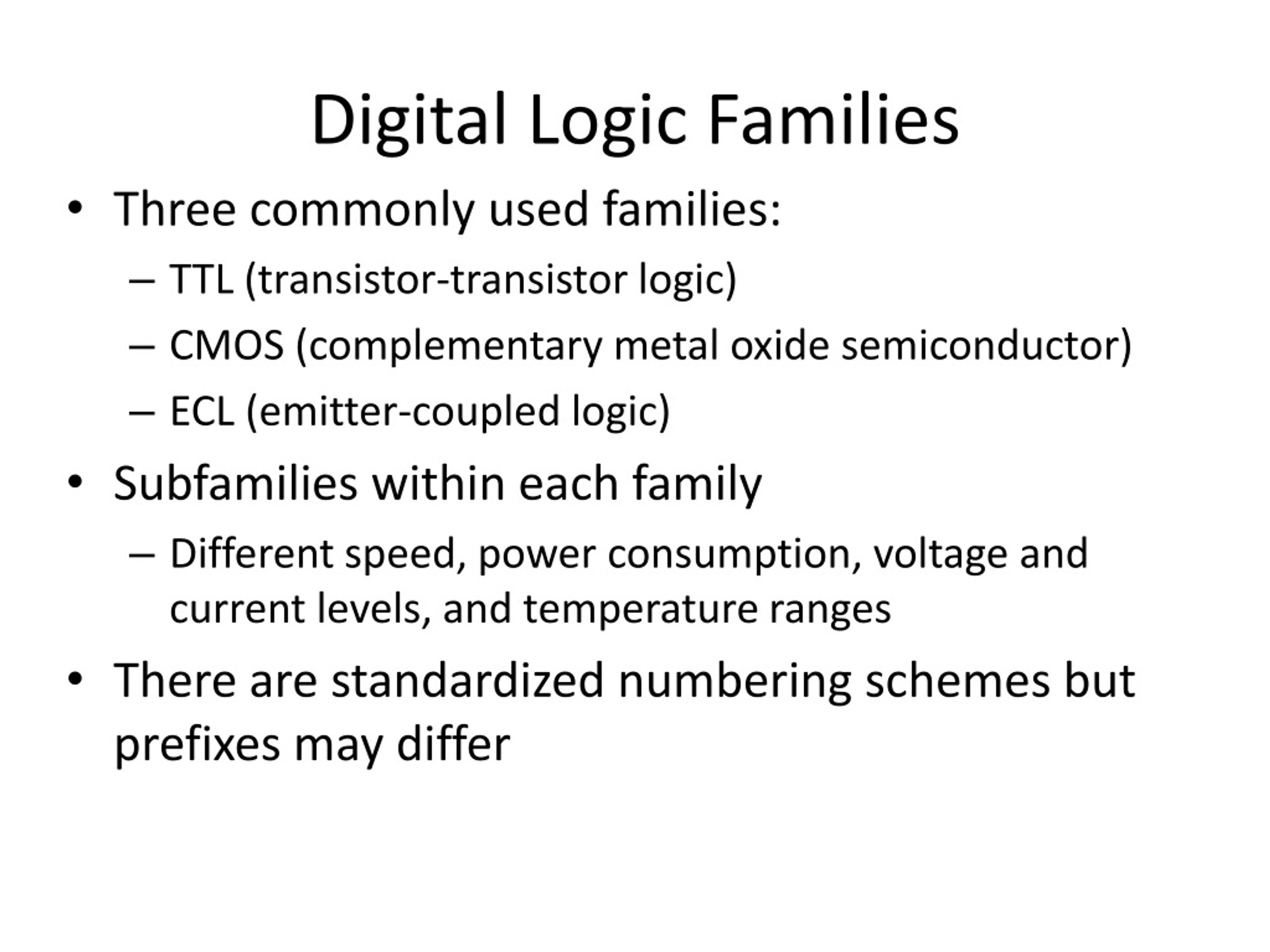 PPT - LOGIC FAMILIES PowerPoint Presentation, Free Download - ID:9000627