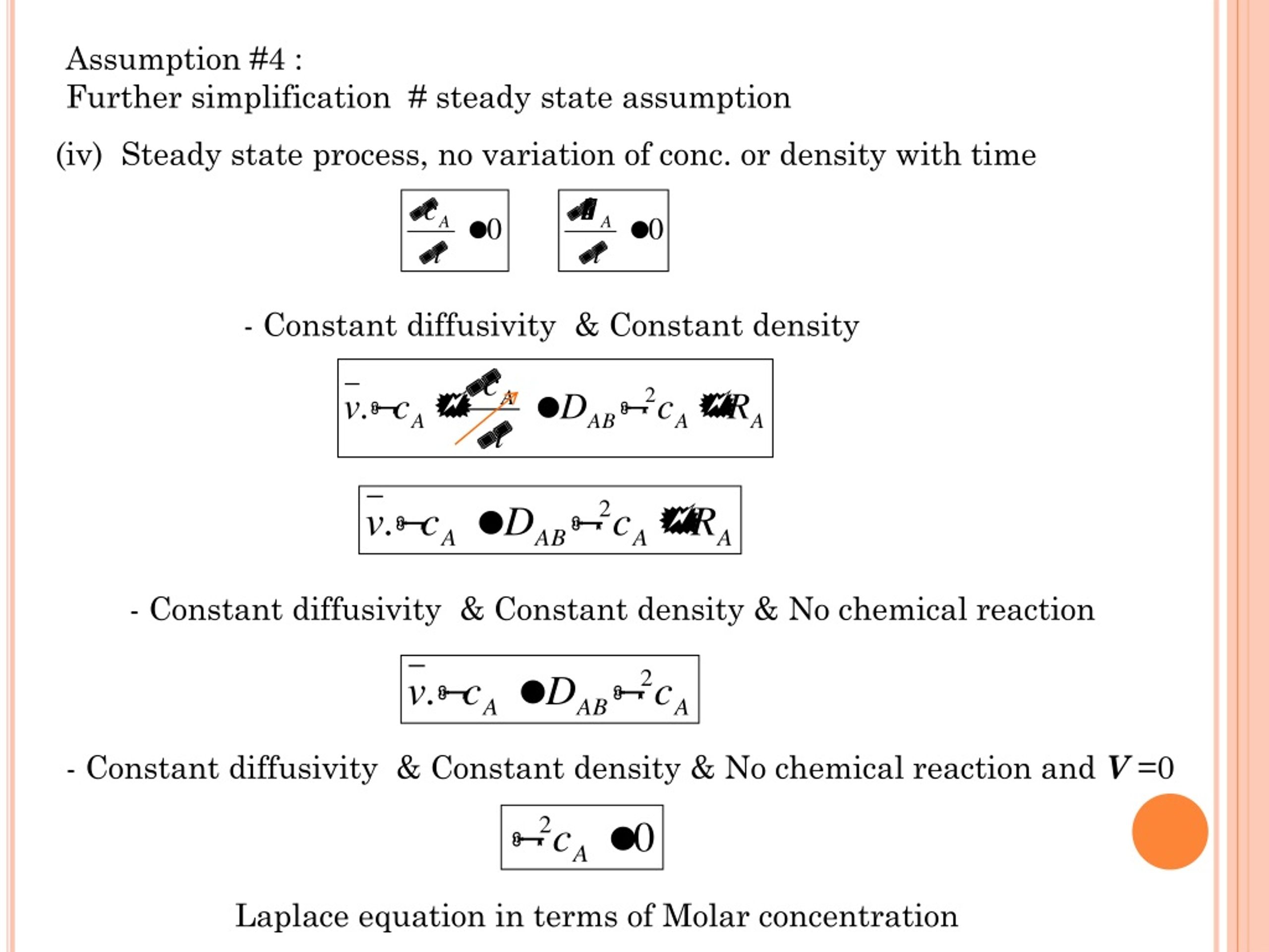 PPT Differential equation of Mass transfer PowerPoint Presentation