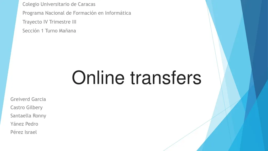 online transfers n.