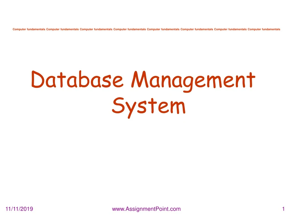 PPT - Database Management System PowerPoint Presentation, free download ...