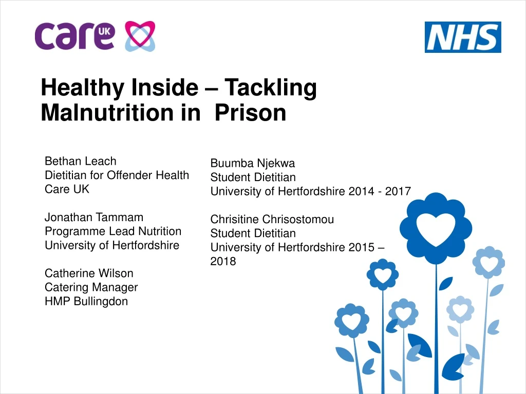 PPT - Healthy Inside – Tackling Malnutrition in Prison PowerPoint ...