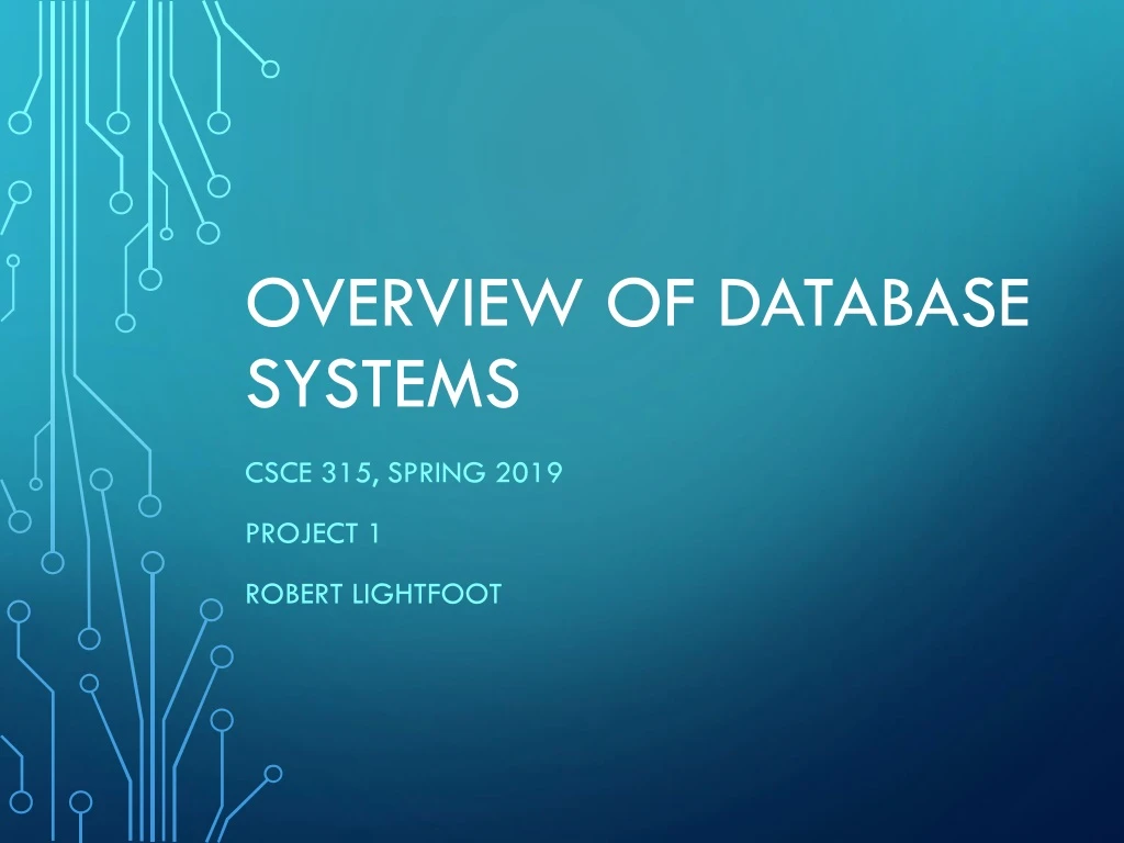 PPT - Overview of Database Systems PowerPoint Presentation, free ...