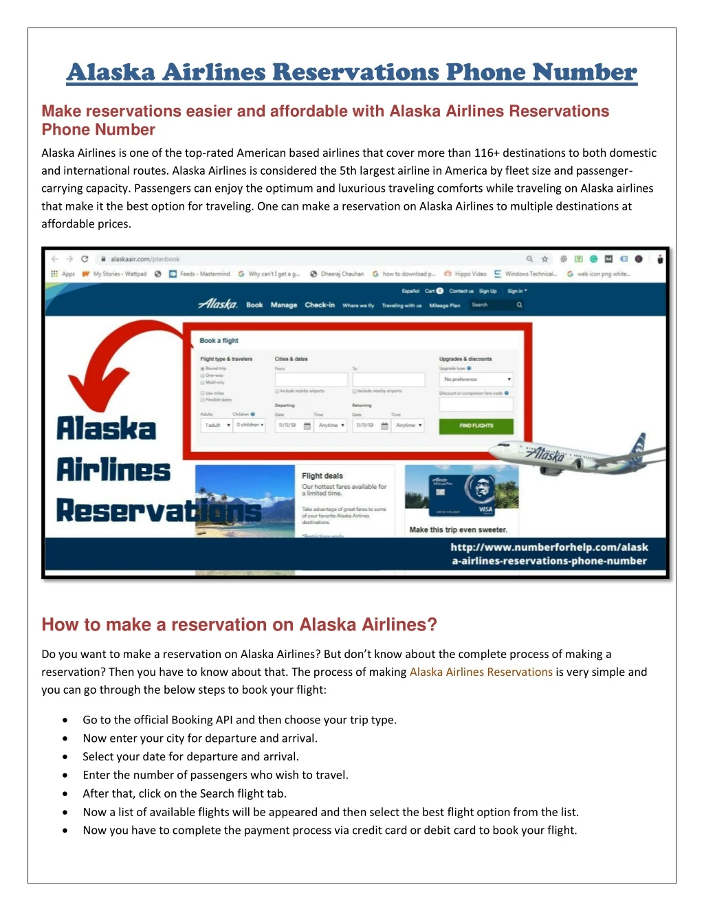alaska airlines reservations phone number n.
