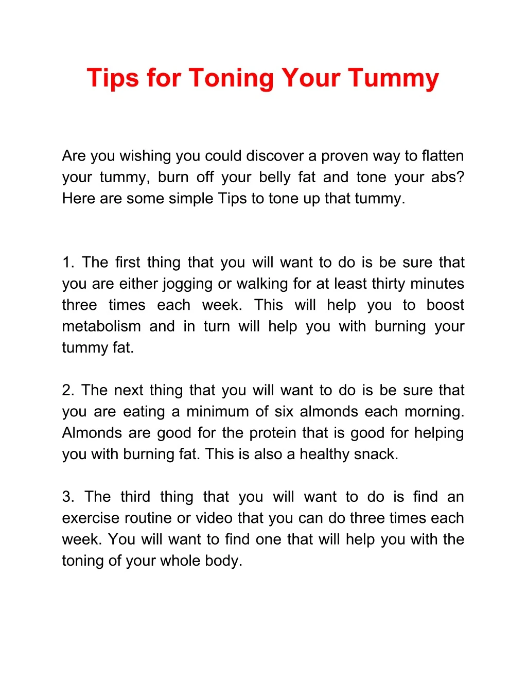 tips for toning your tummy n.