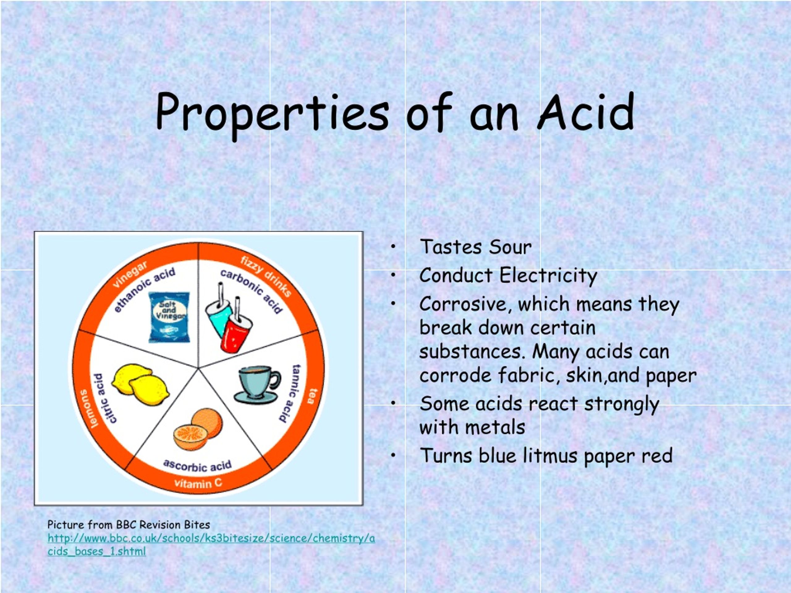 acid properties database