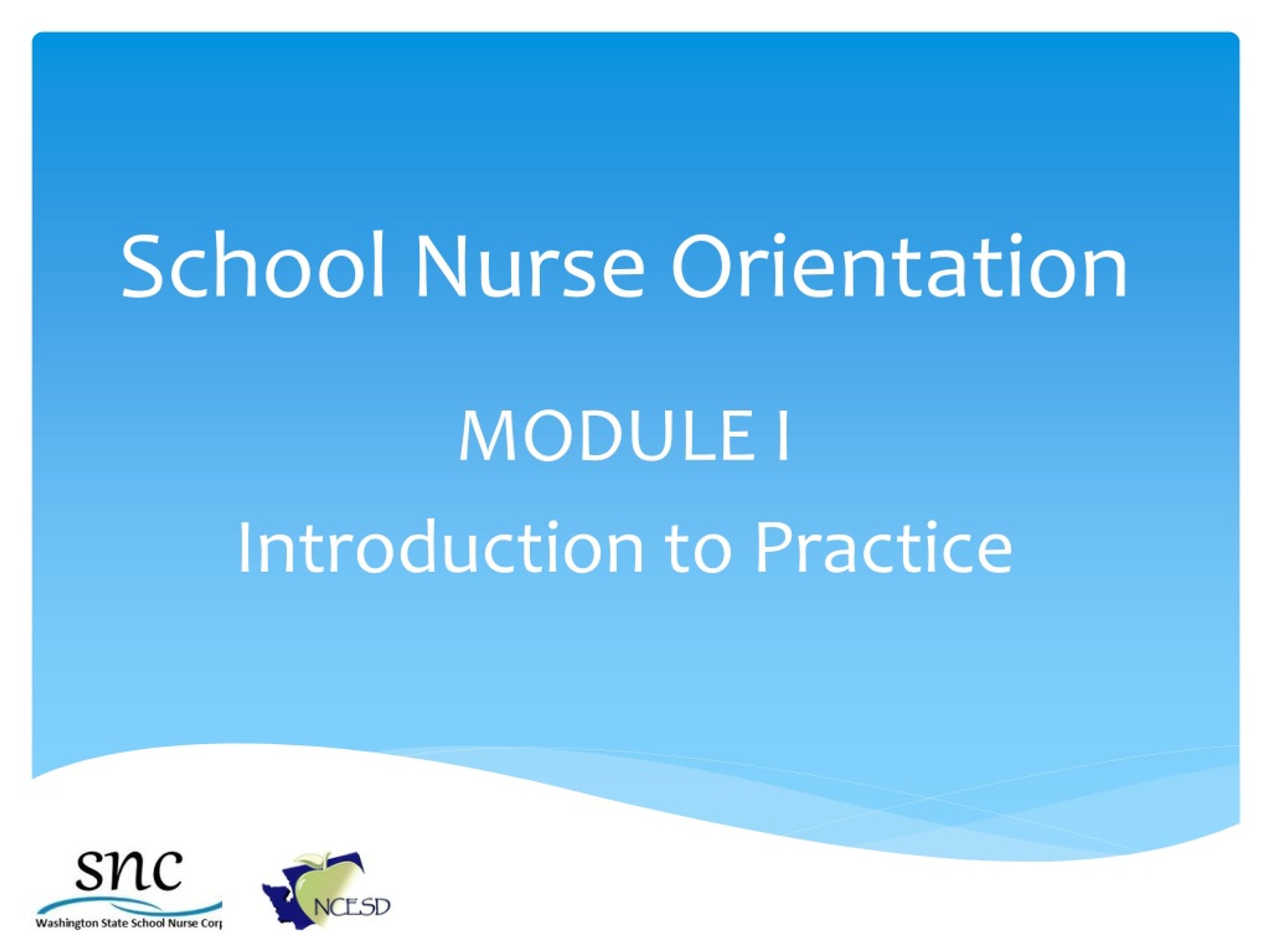 new school nurse orientation package