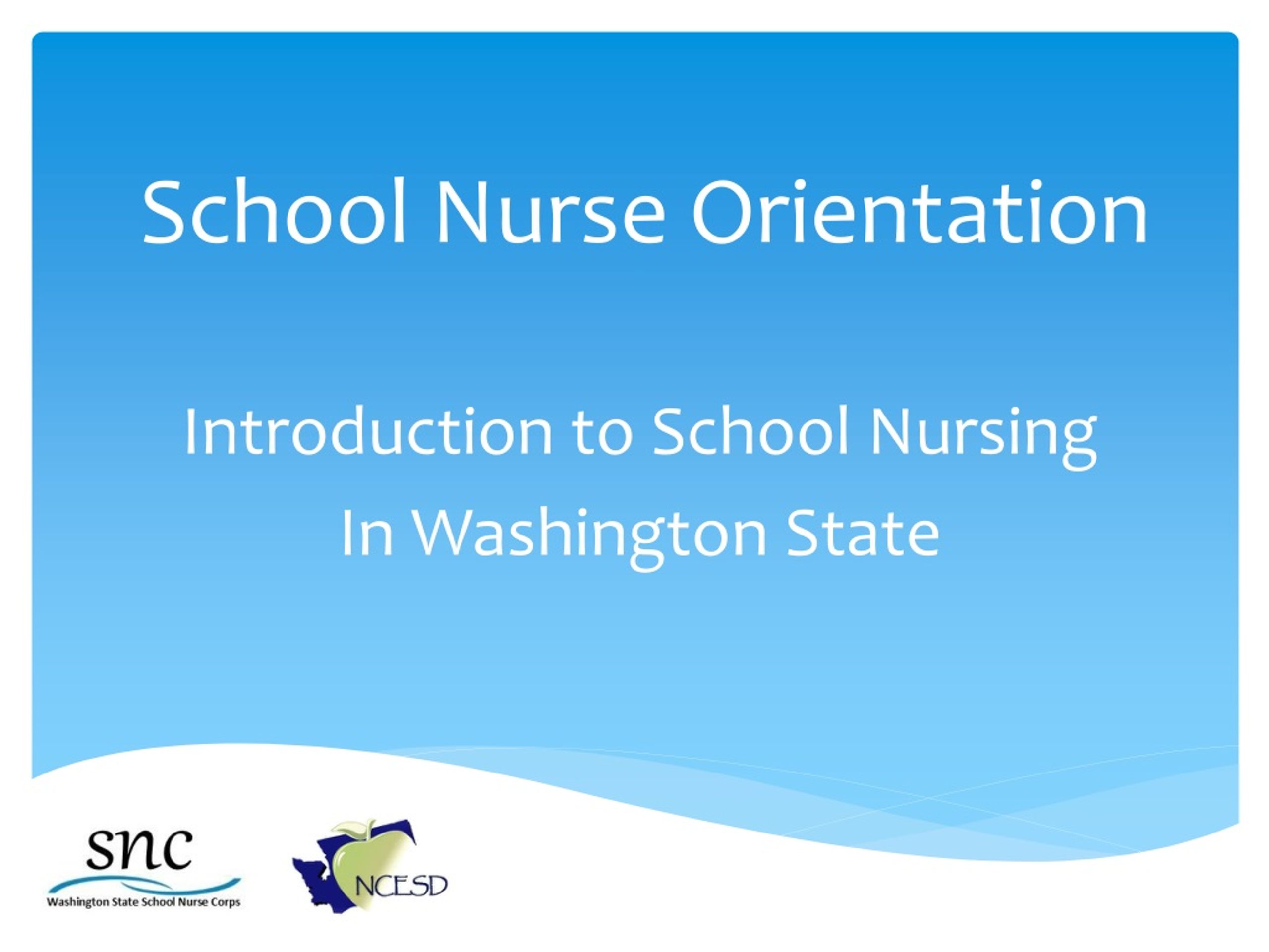 new school nurse orientation package