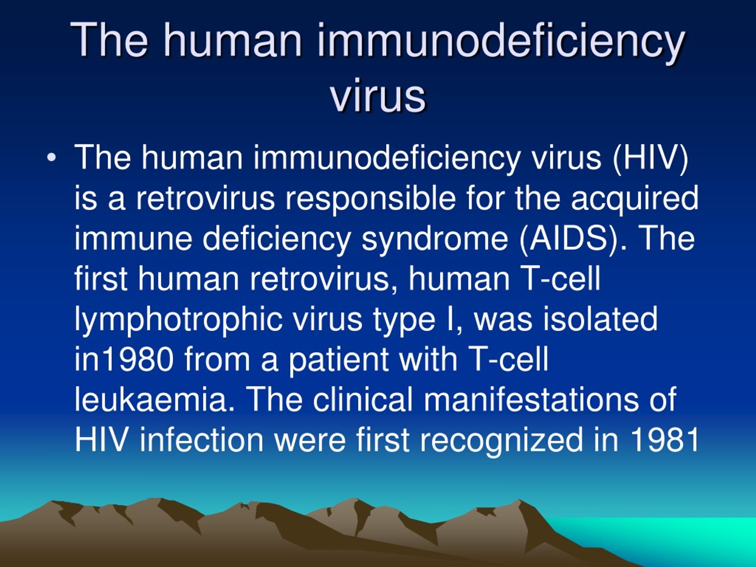 Ppt The Human Immunodeficiency Virus Powerpoint Presentation Free Download Id9014732 