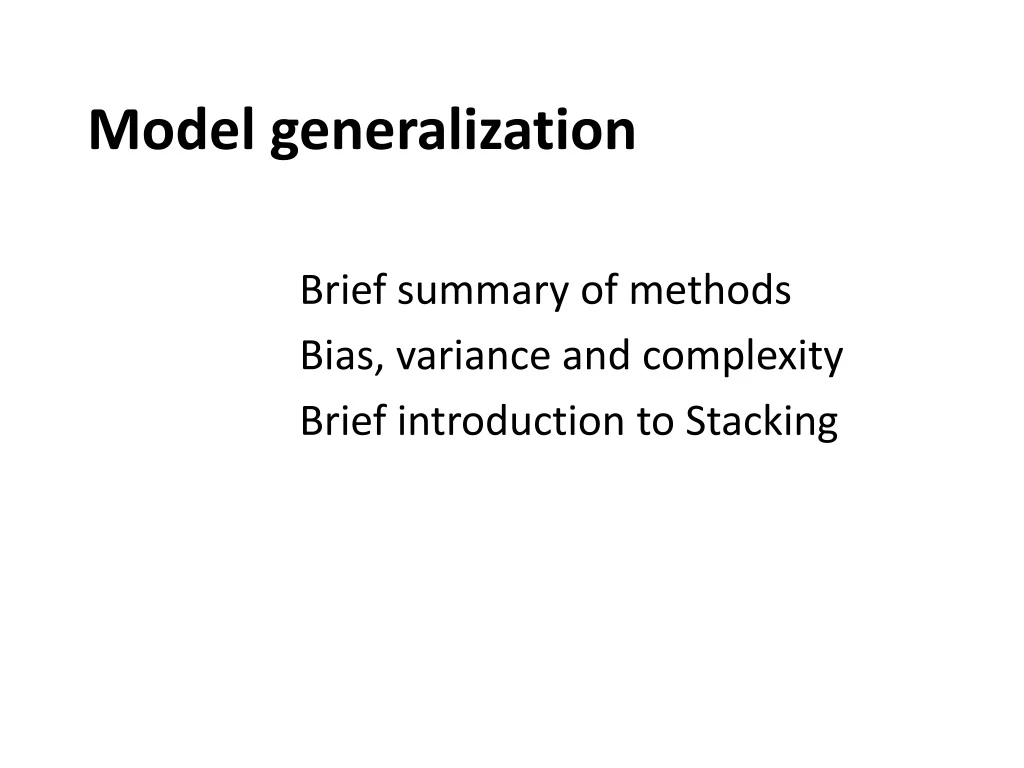 model generalization n.