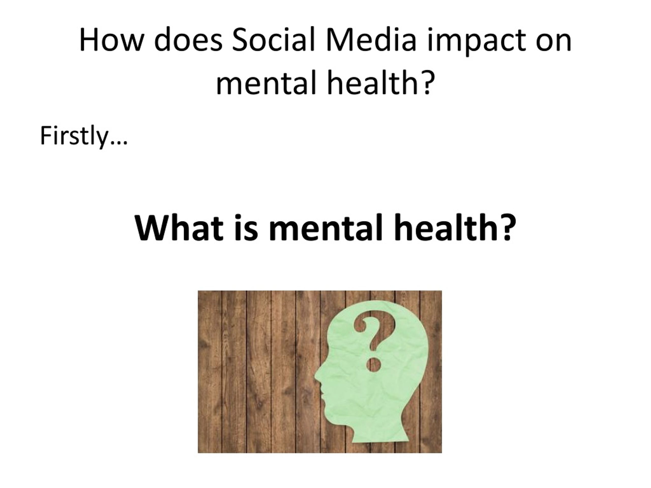 impact of social media on mental health powerpoint presentation