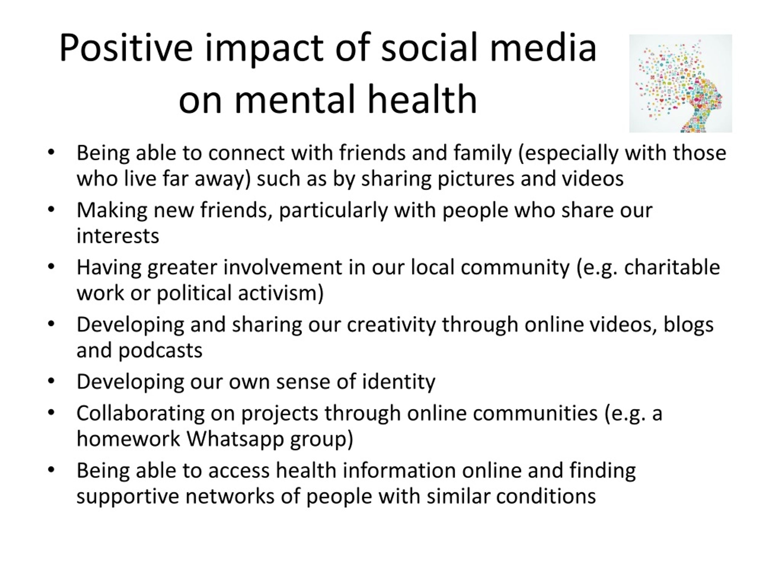 social media impacting mental health essay