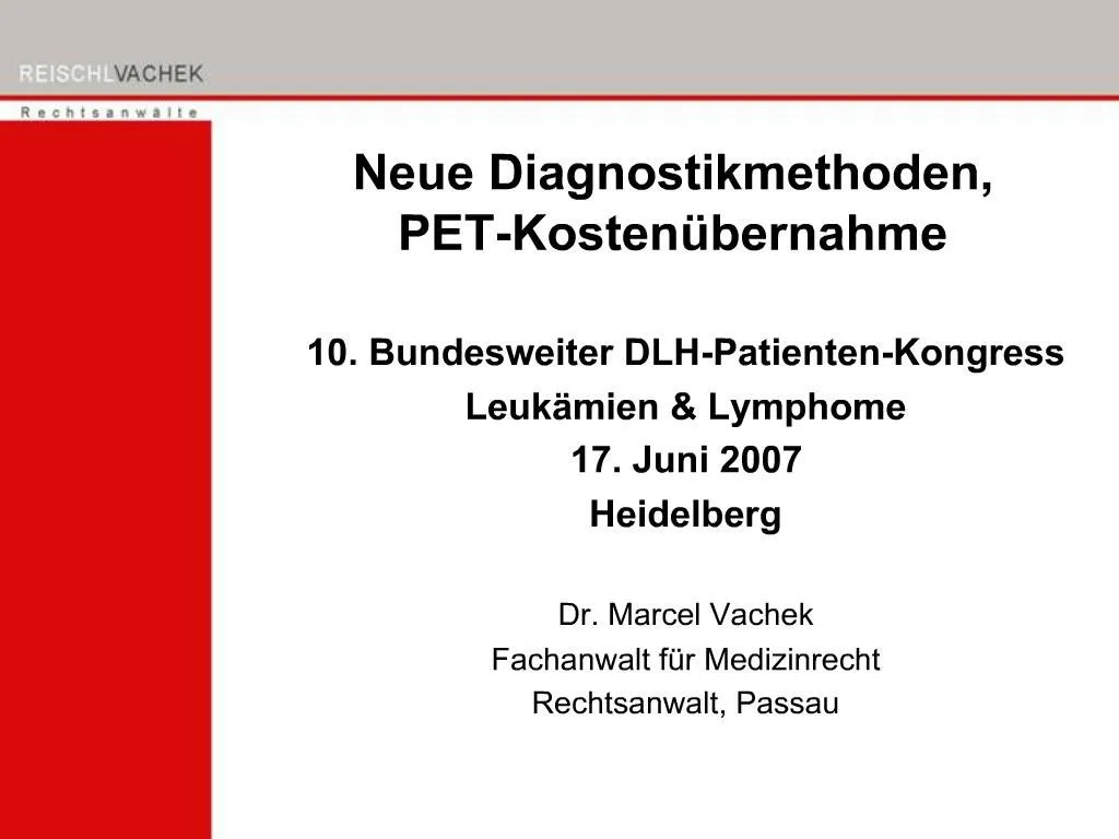 Ppt Neue Diagnostikmethoden Pet Kosten Bernahme Powerpoint Presentation Id