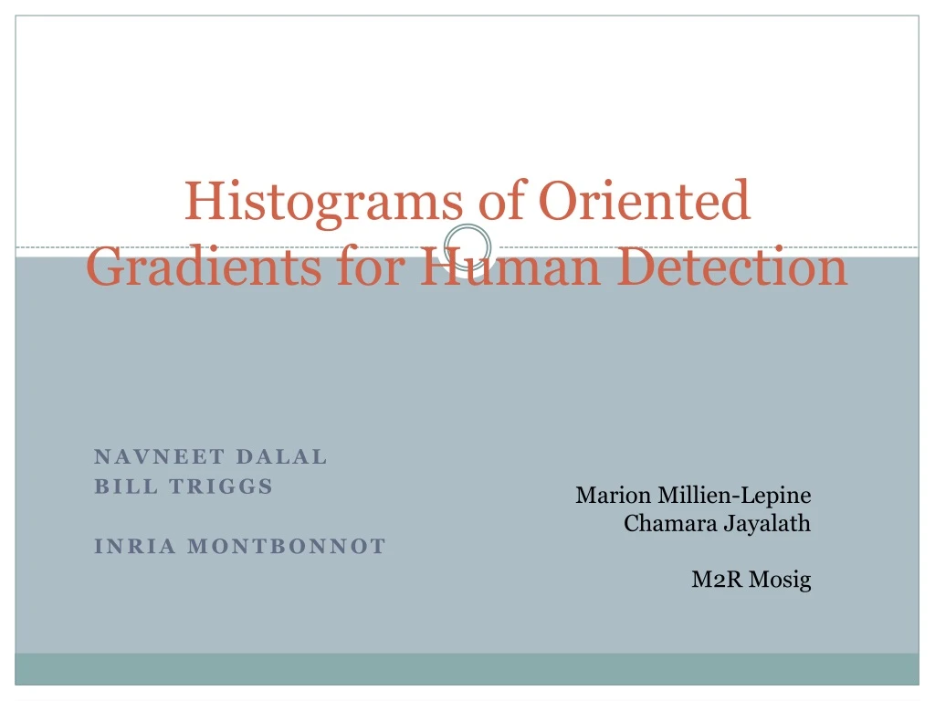 histograms of oriented gradients for human detection n.
