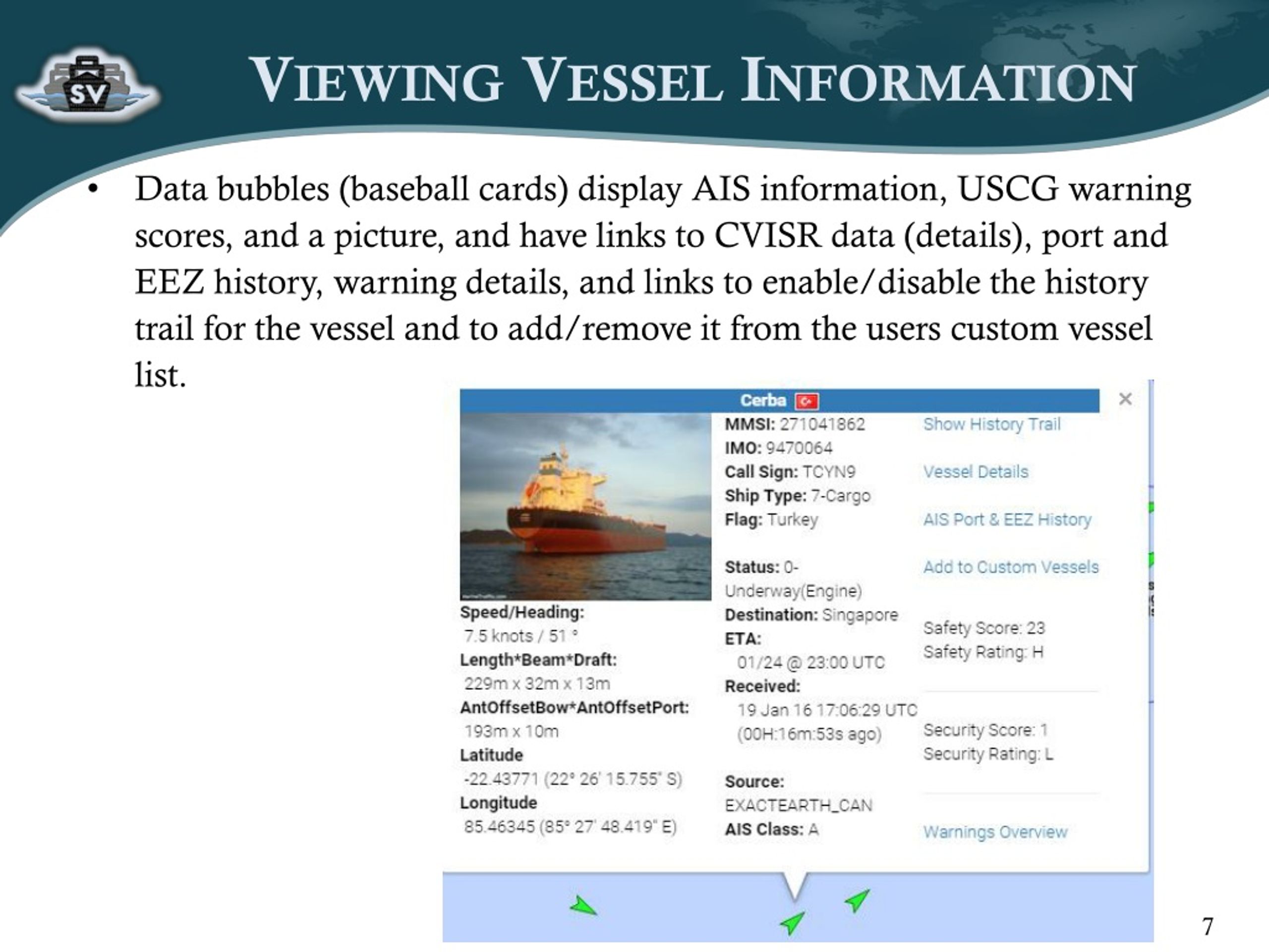 Vessel Information