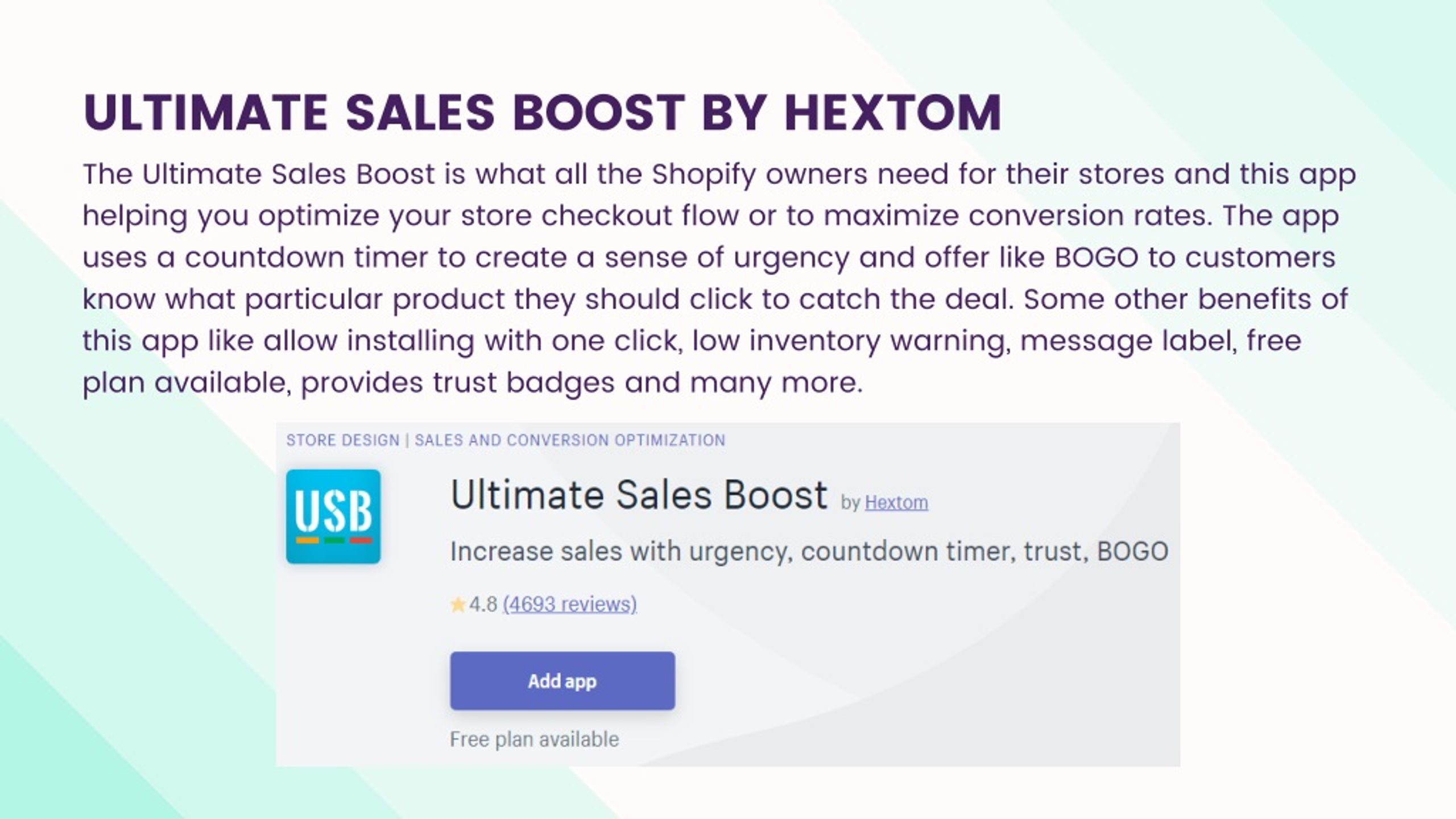 Ultimate Sales Boost - Hextom Inc