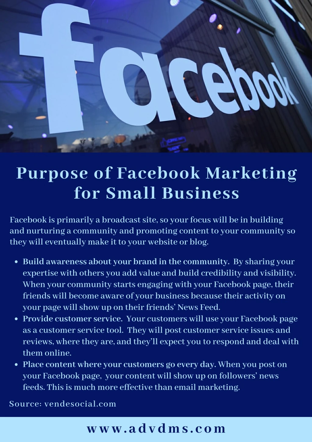 purpose of facebook marketing for small business n.