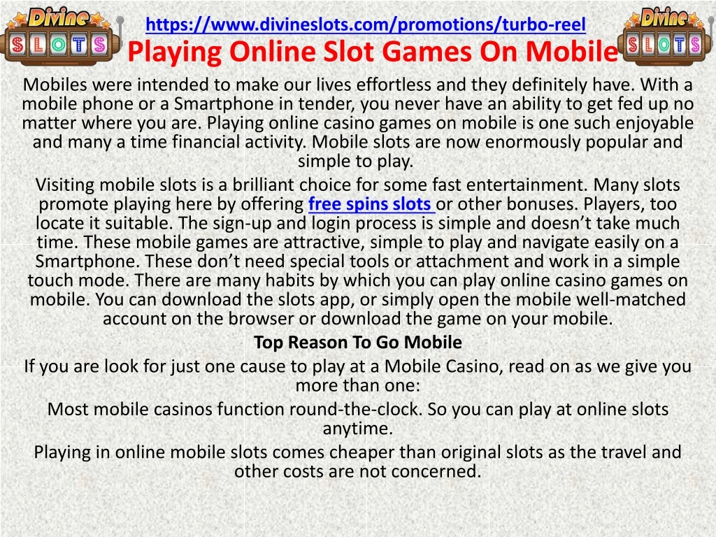 playing online slot games on mobile n.