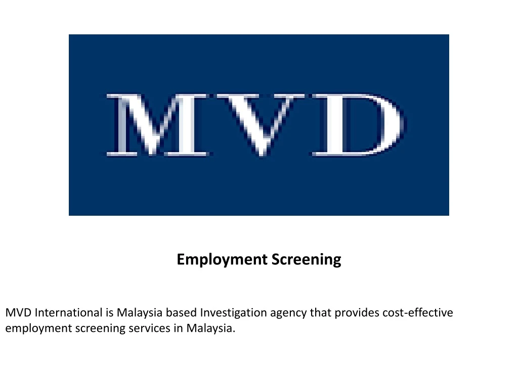 employment screening n.