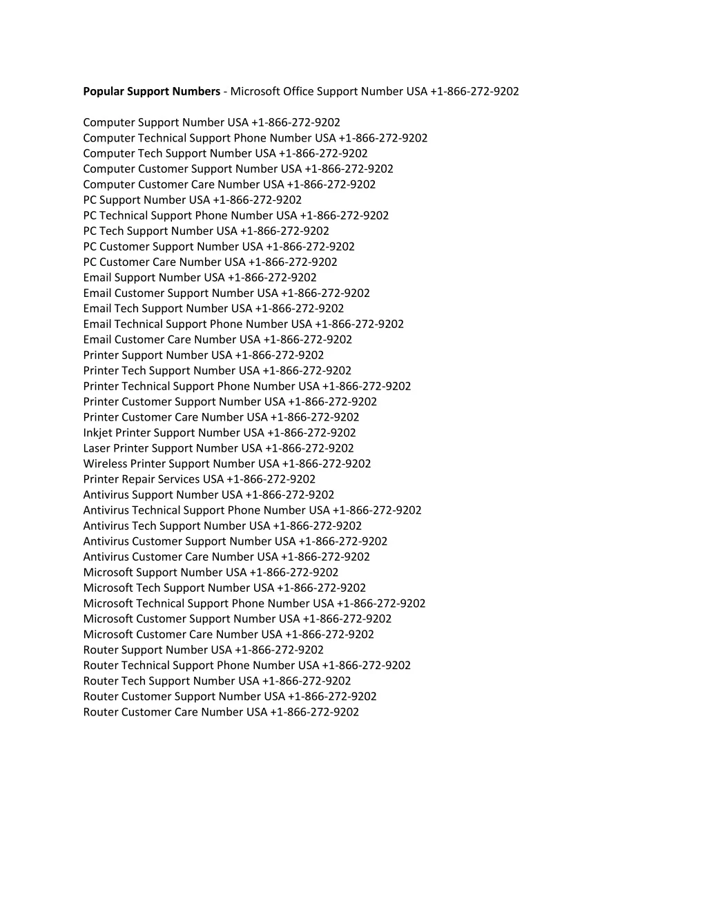 PPT Popular Support Numbers Microsoft Office Support Number USA 18662729202 PowerPoint
