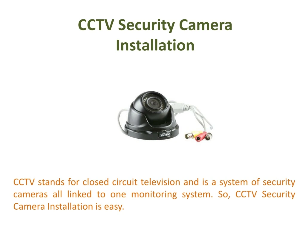 cctv security camera installation n.