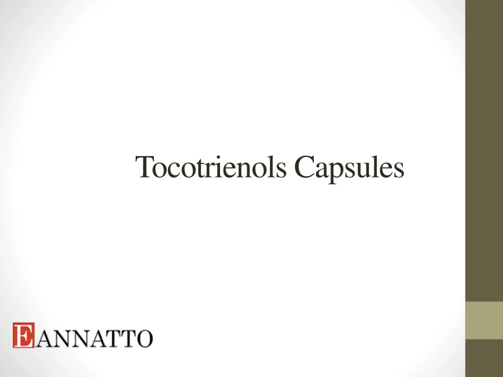 tocotrienols capsules n.