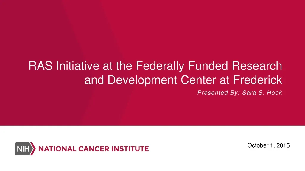 PPT - RAS Initiative At The Federally Funded Research And Development ...