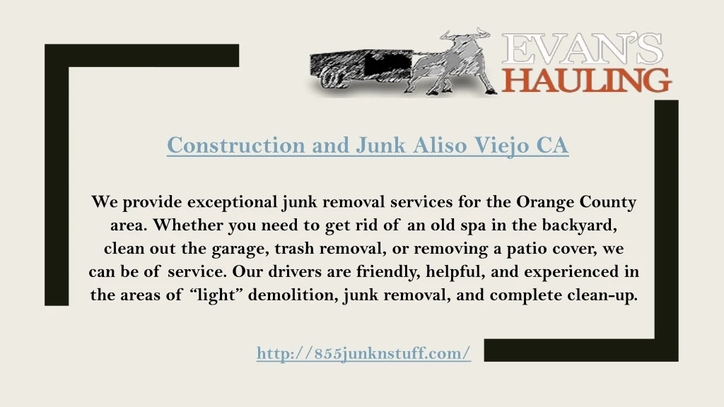 construction and junk aliso viejo ca n.