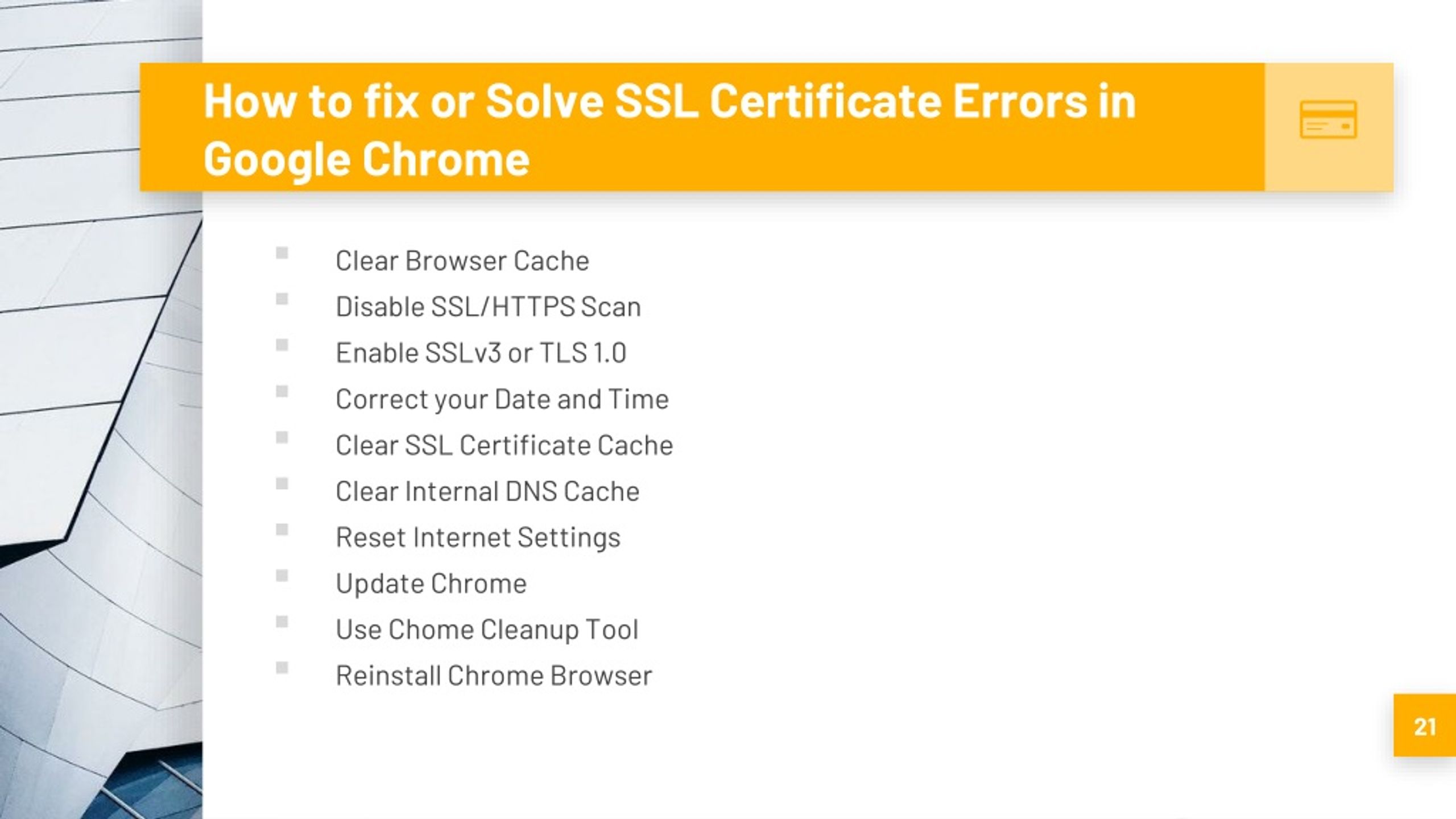 PPT How To Fix SSL Certificate Error On Google Chrome Solve SSL Errors In Just Minutes