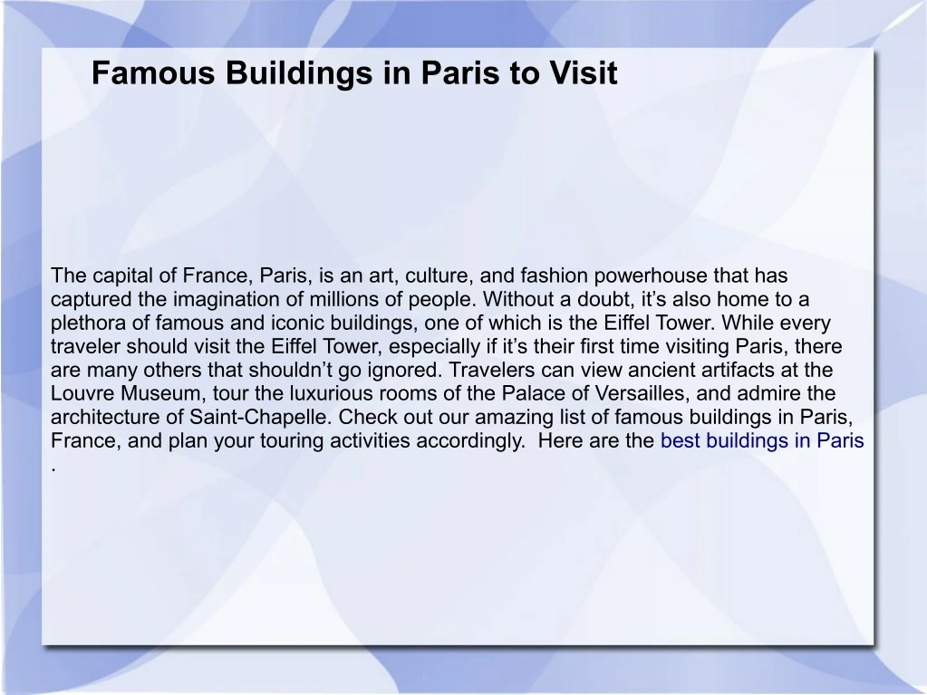 famous buildings in paris to visit n.