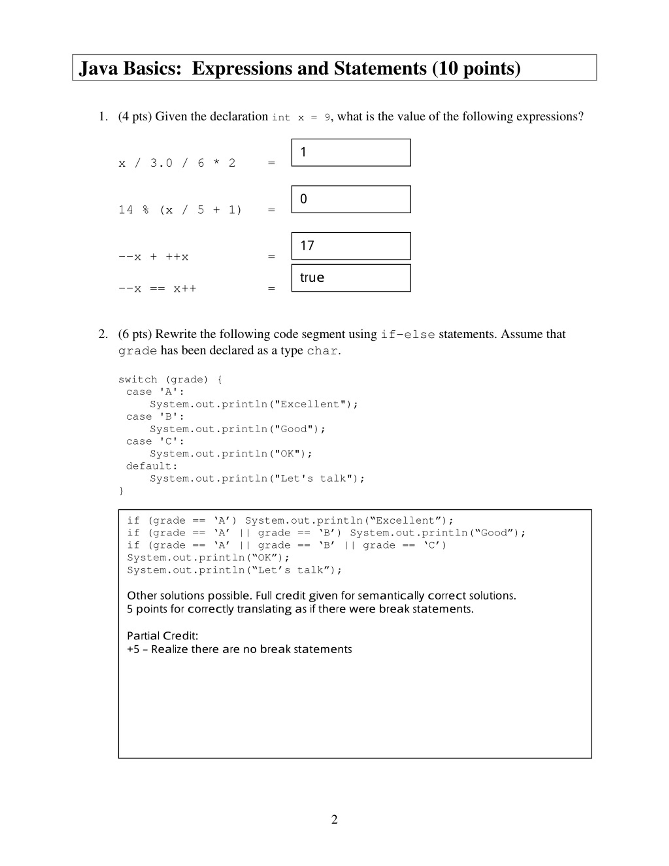 PPT - Java Sample Exam PowerPoint Presentation, Free Download - ID:9041627