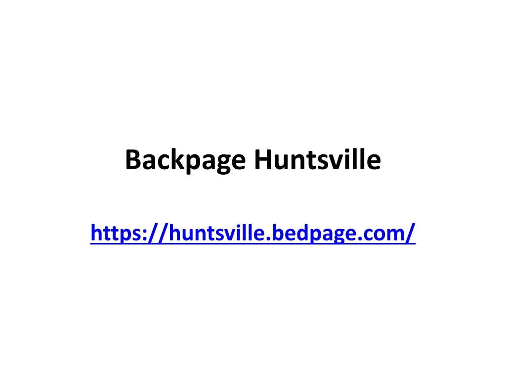 backpage huntsville n.