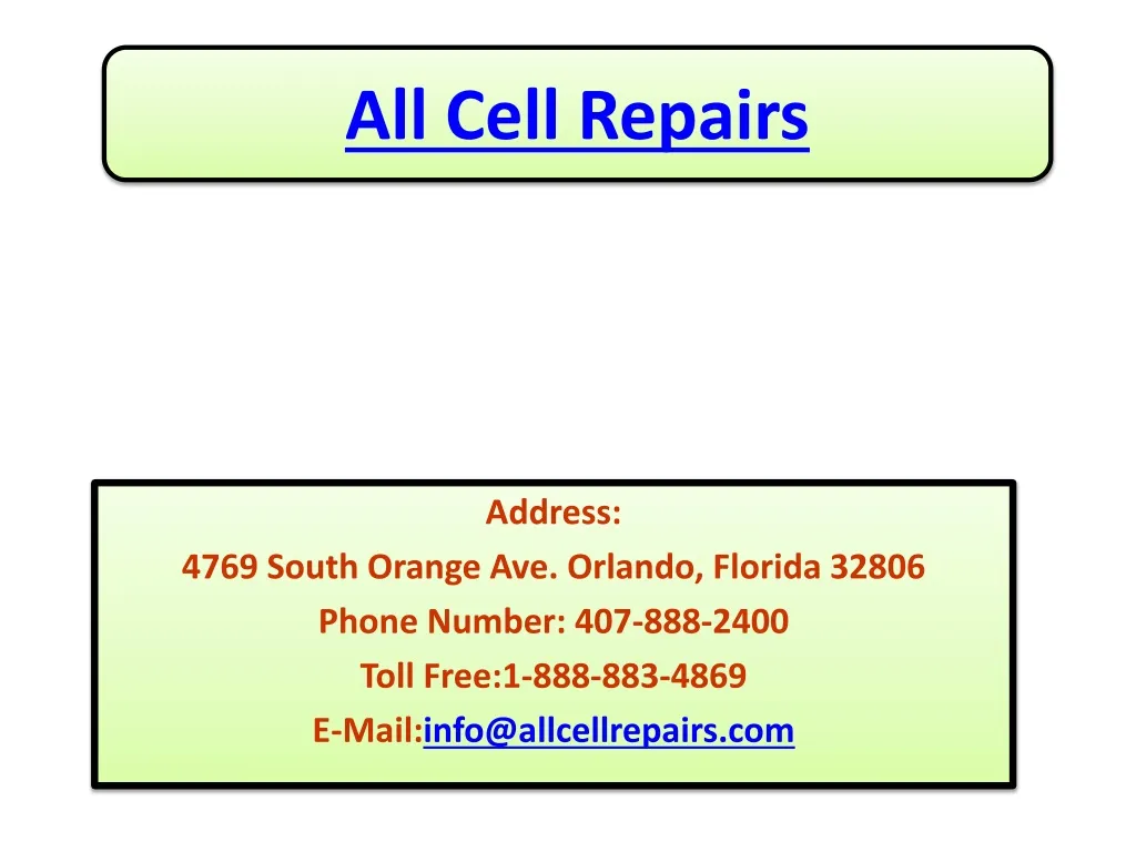 all cell repairs n.
