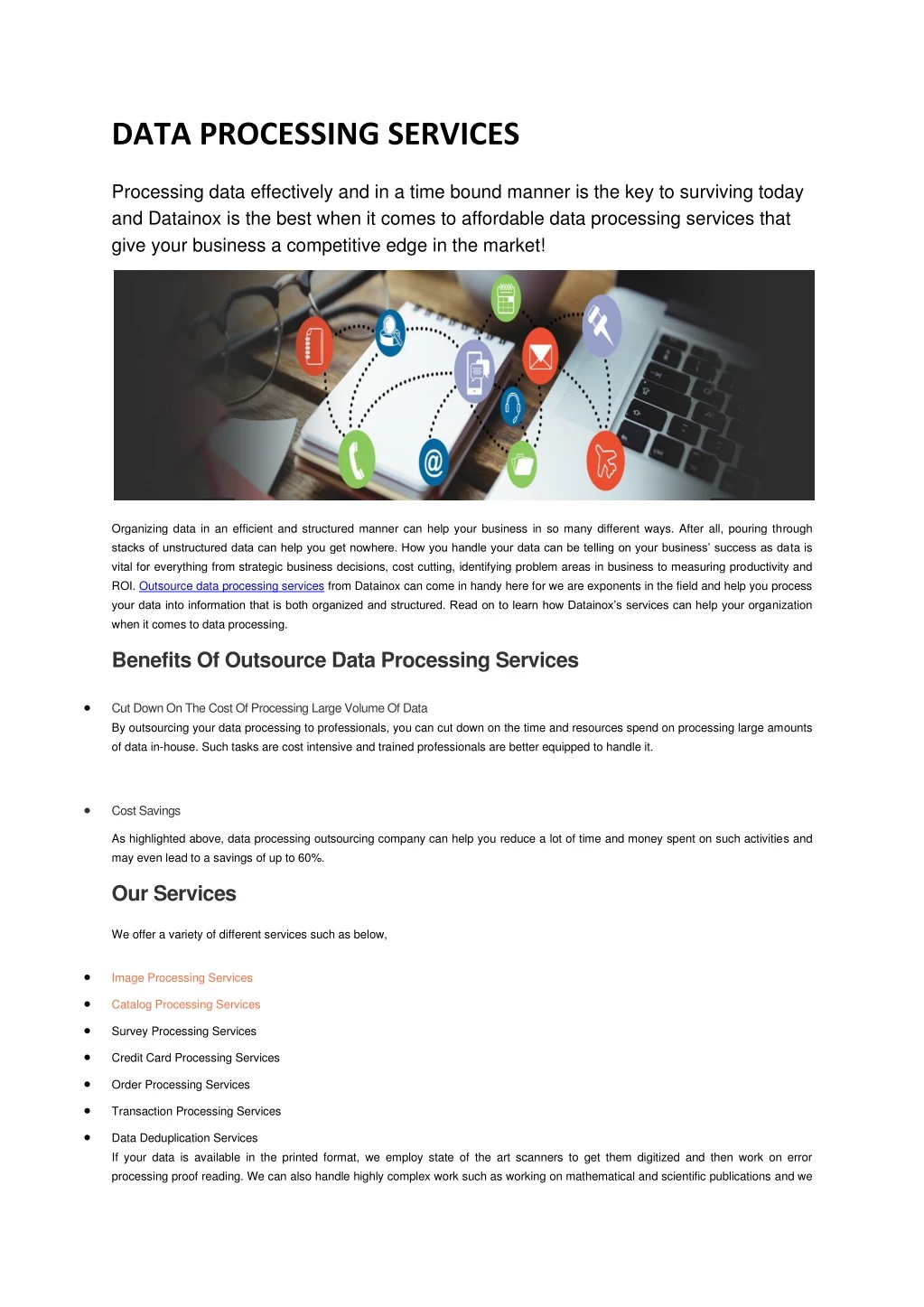 data processing services n.