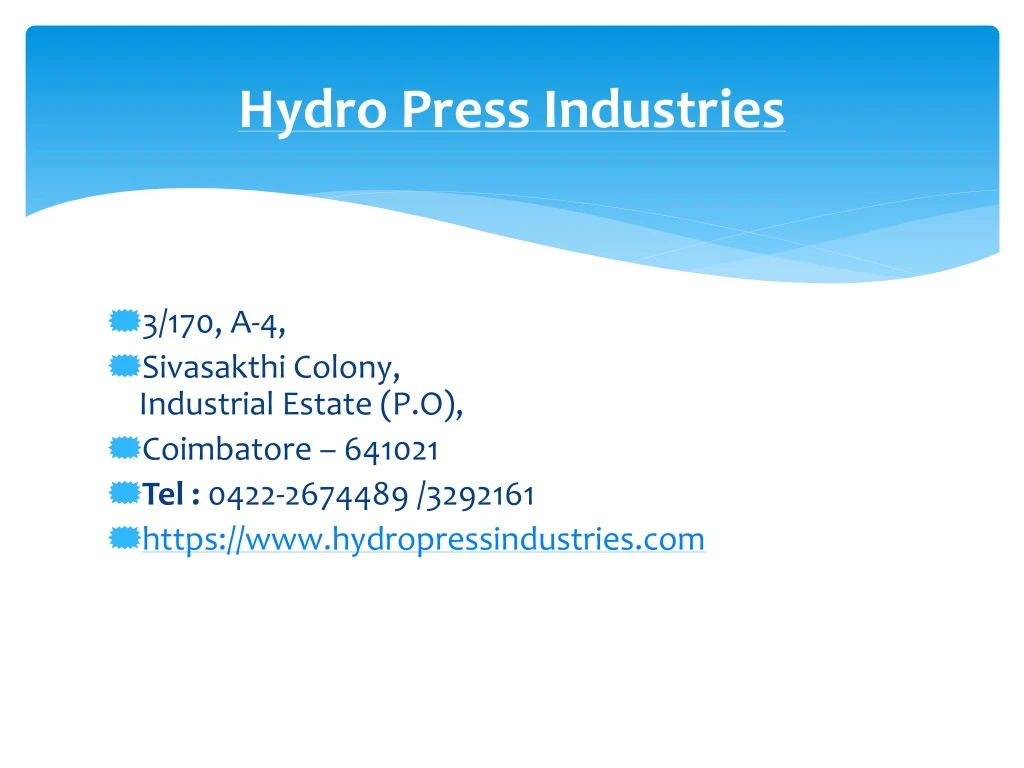 hydro press industries n.