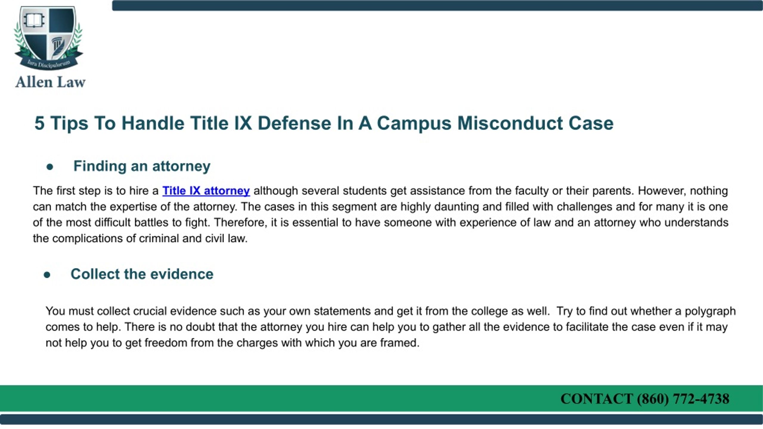 PPT   5 Tips To Handle Title IX Defense In A Campus Misconduct Case