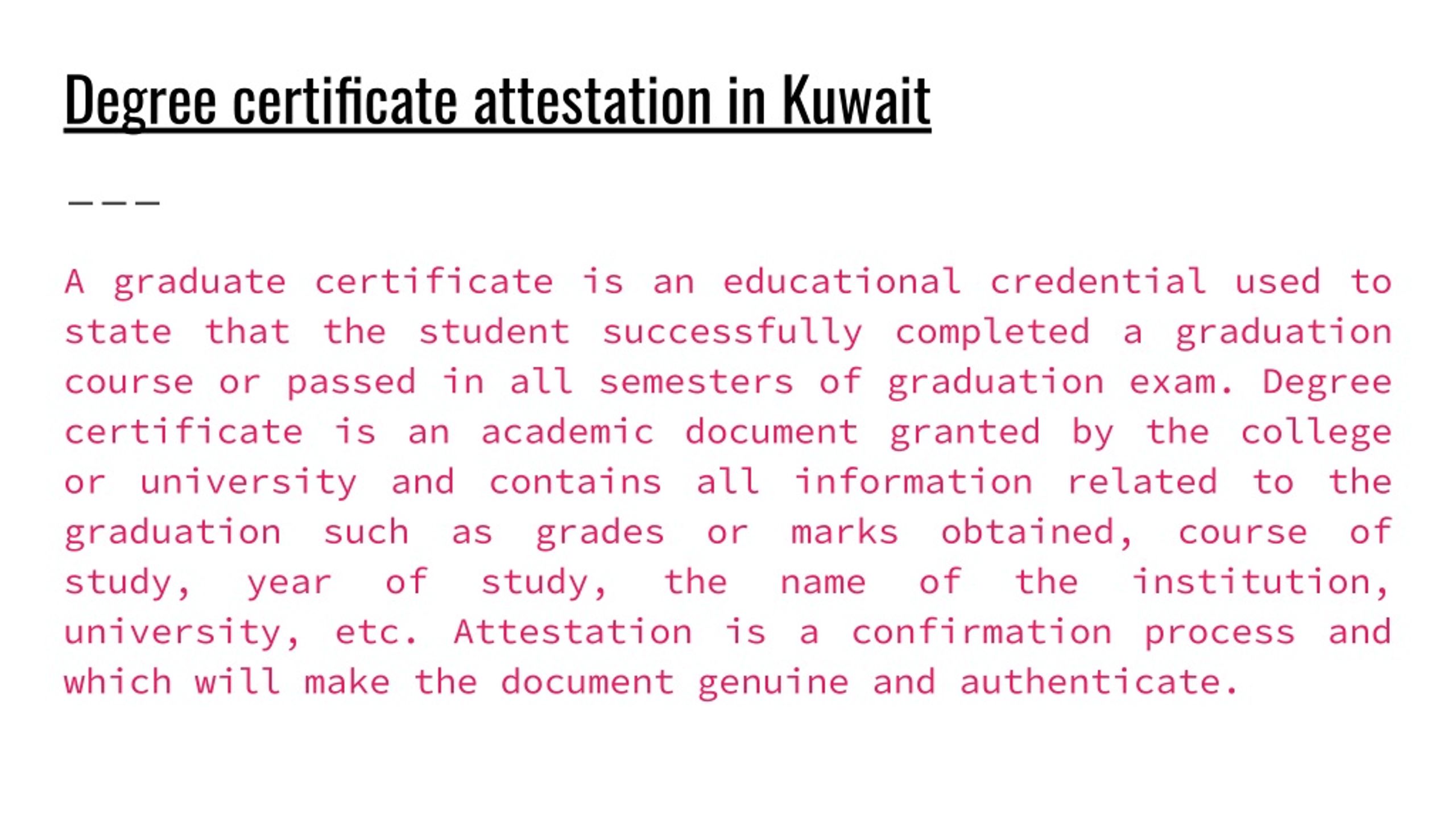 Ppt Degree Certificate Attestation In Kuwait Powerpoint Presentation Id9054580 4766