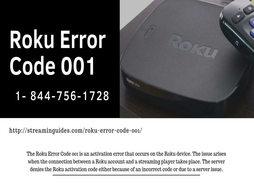 Roku Error Code 001 Fix Now | Get Help for Roku Activtaion
