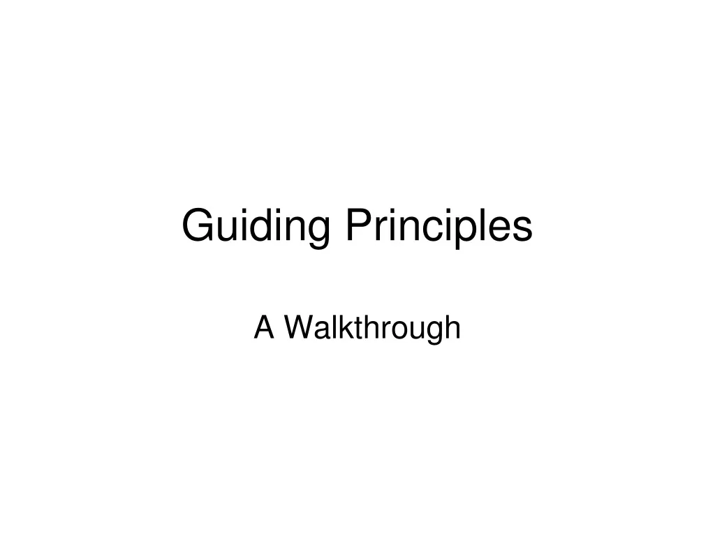 guiding principles n.