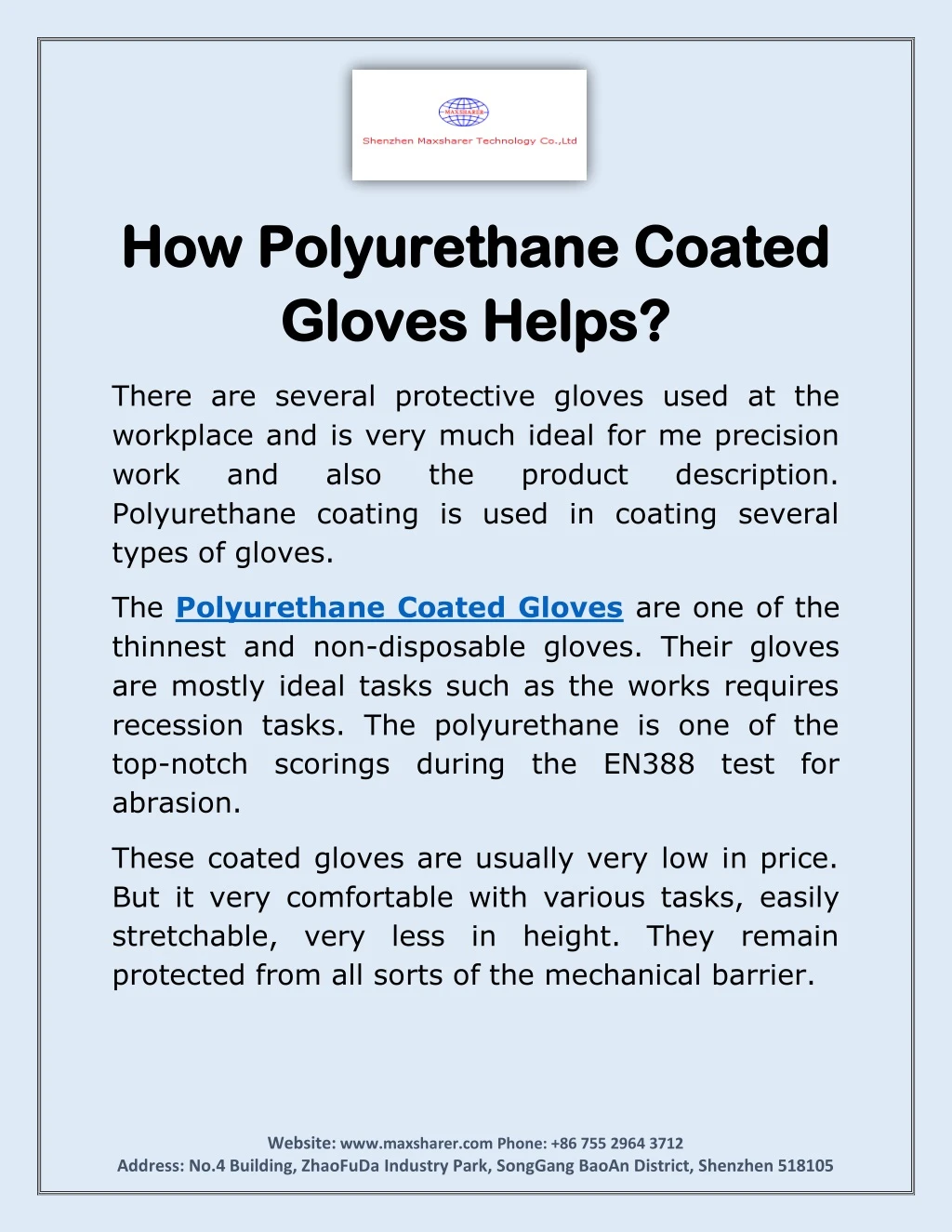 how how polyurethane coated polyurethane coated n.