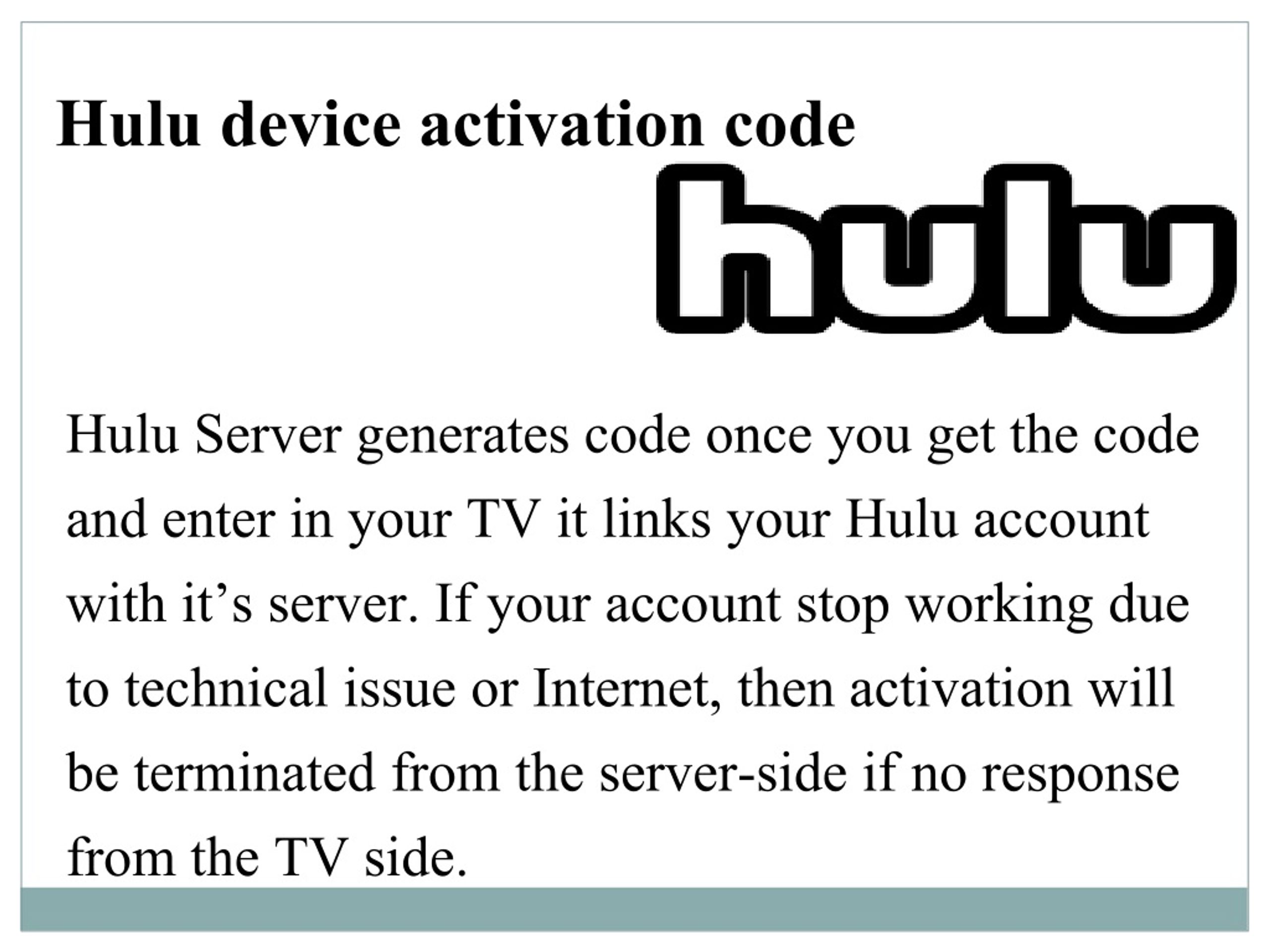 PPT Hulu Code Activation Hulu Sign In PowerPoint Presentation, free