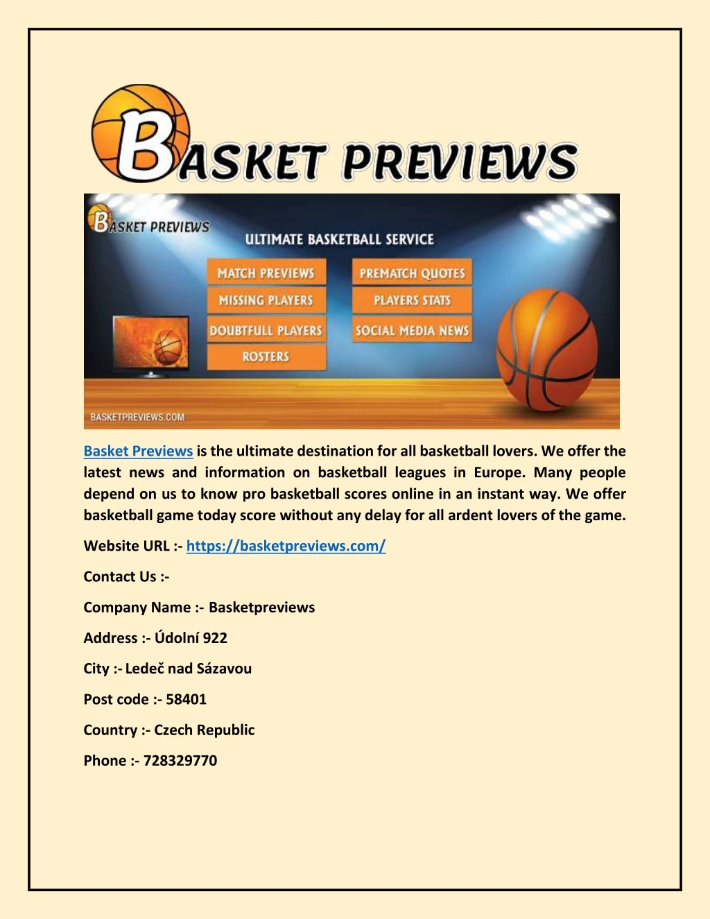 basket previews is the ultimate destination n.