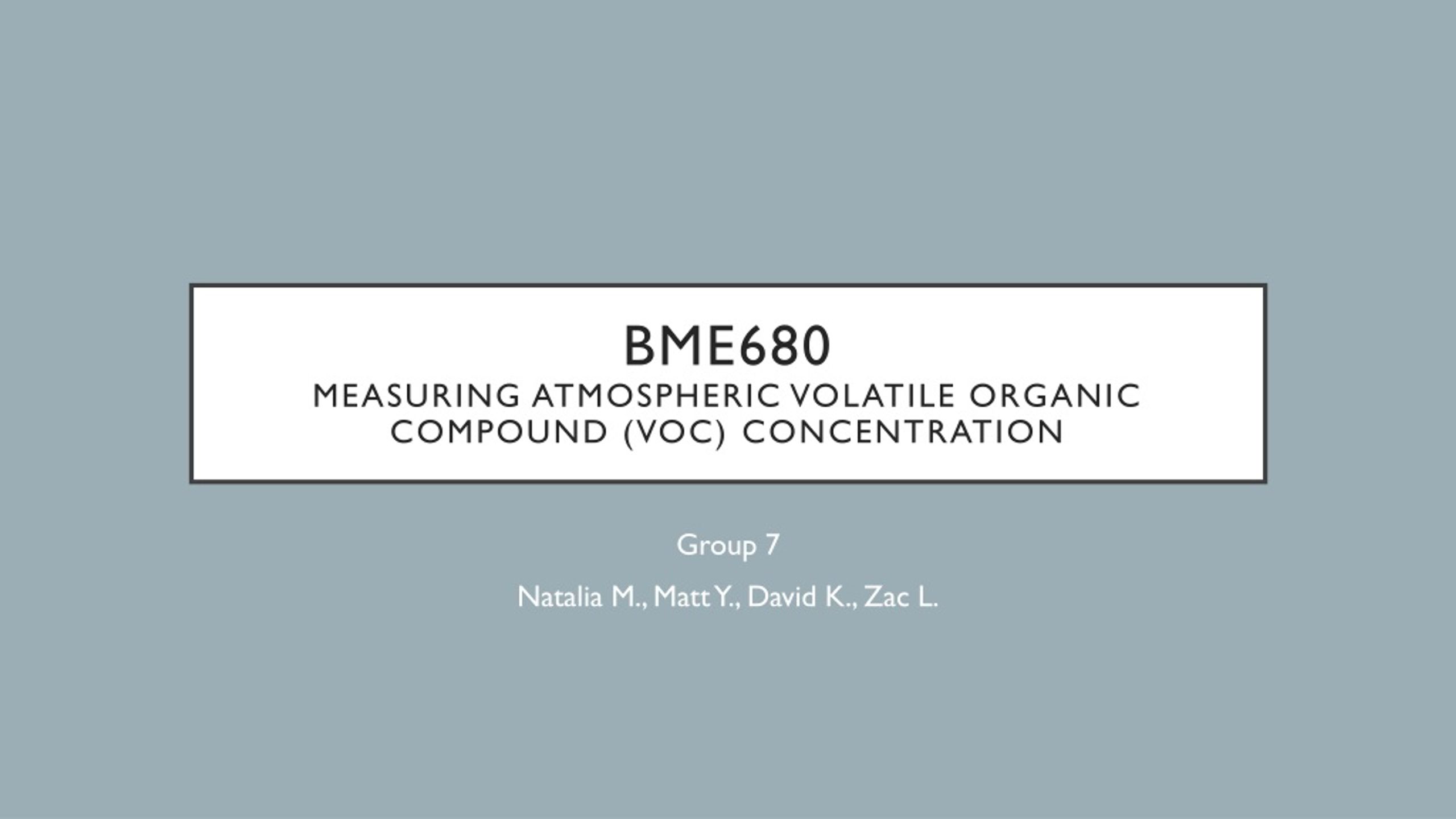 PPT - BME680 Measuring Atmospheric Volatile Organic Compound (VOC ...