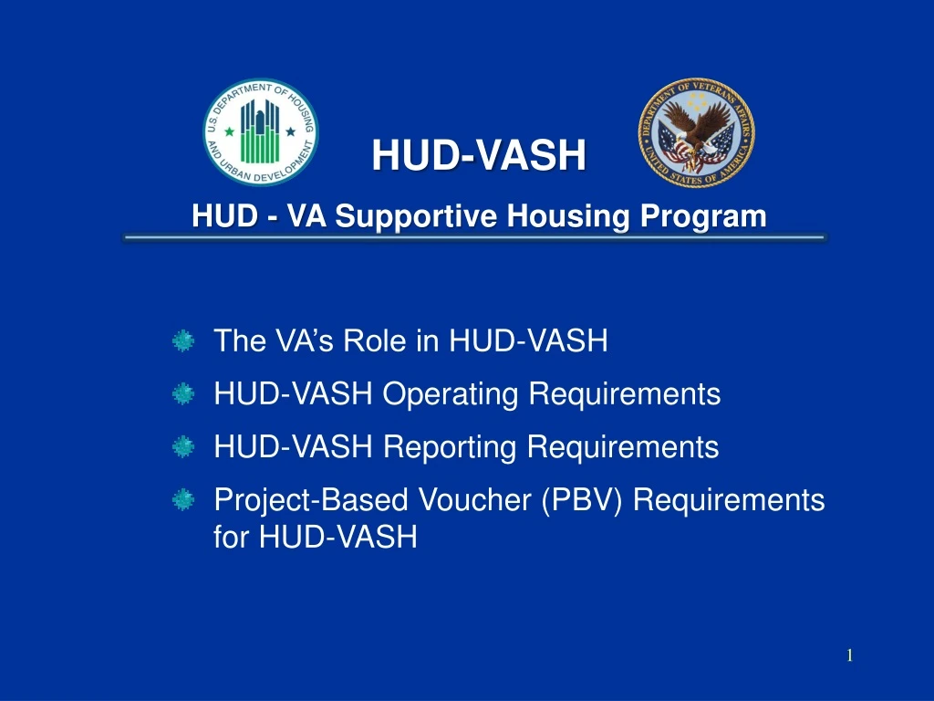 PPT - HUD-VASH HUD - VA Supportive Housing Program PowerPoint ...